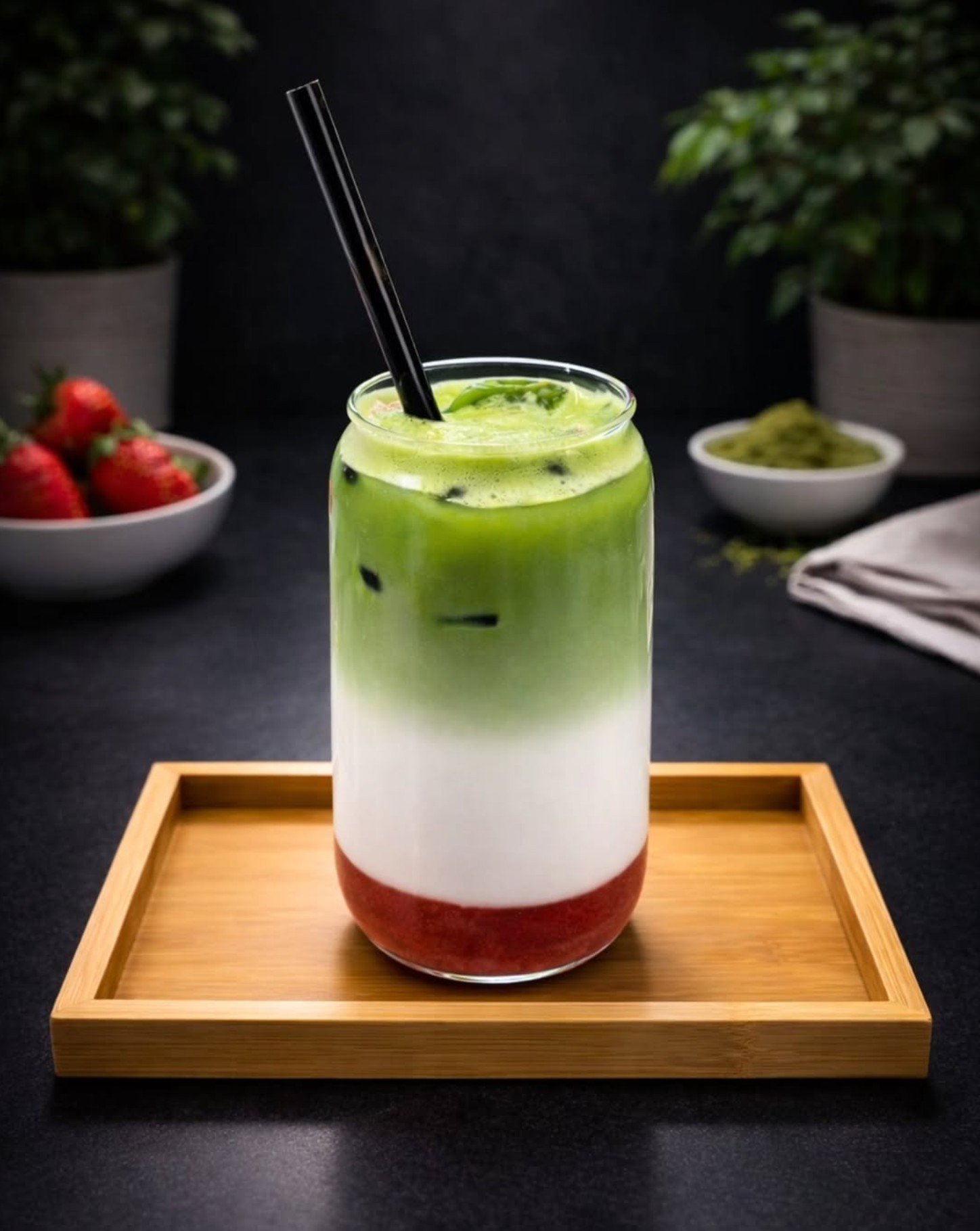 Strawberry Matcha Latte